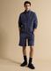 Blue full-zip jacket with stretch Easy Dry fabric collar, regular fit_1