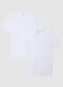 Two-Pack White T-Shirts with Deep V-Neck in Pure Cotton Regular Fit_4