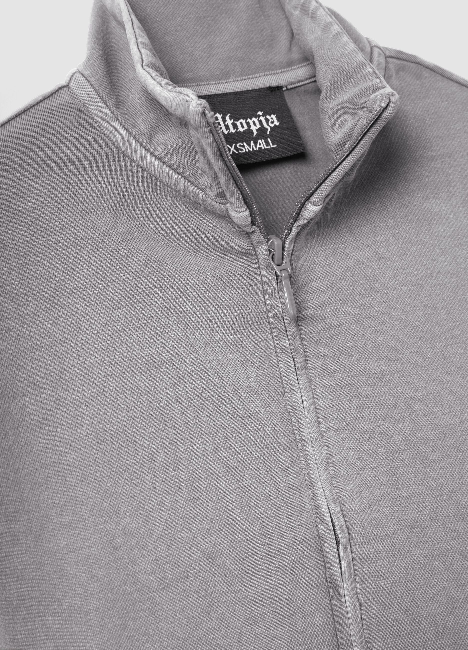 Fitted Full-Zip Vintage Grey