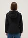Black regular fit waterproof jacket with zip and hood_2