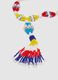 Multicoloured glass necklace with pendant_1