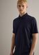 Short-sleeved blue stretch cotton polo regular fit_3