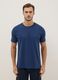 Pigiama corto in jersey di puro cotone organico blu regular fit_1