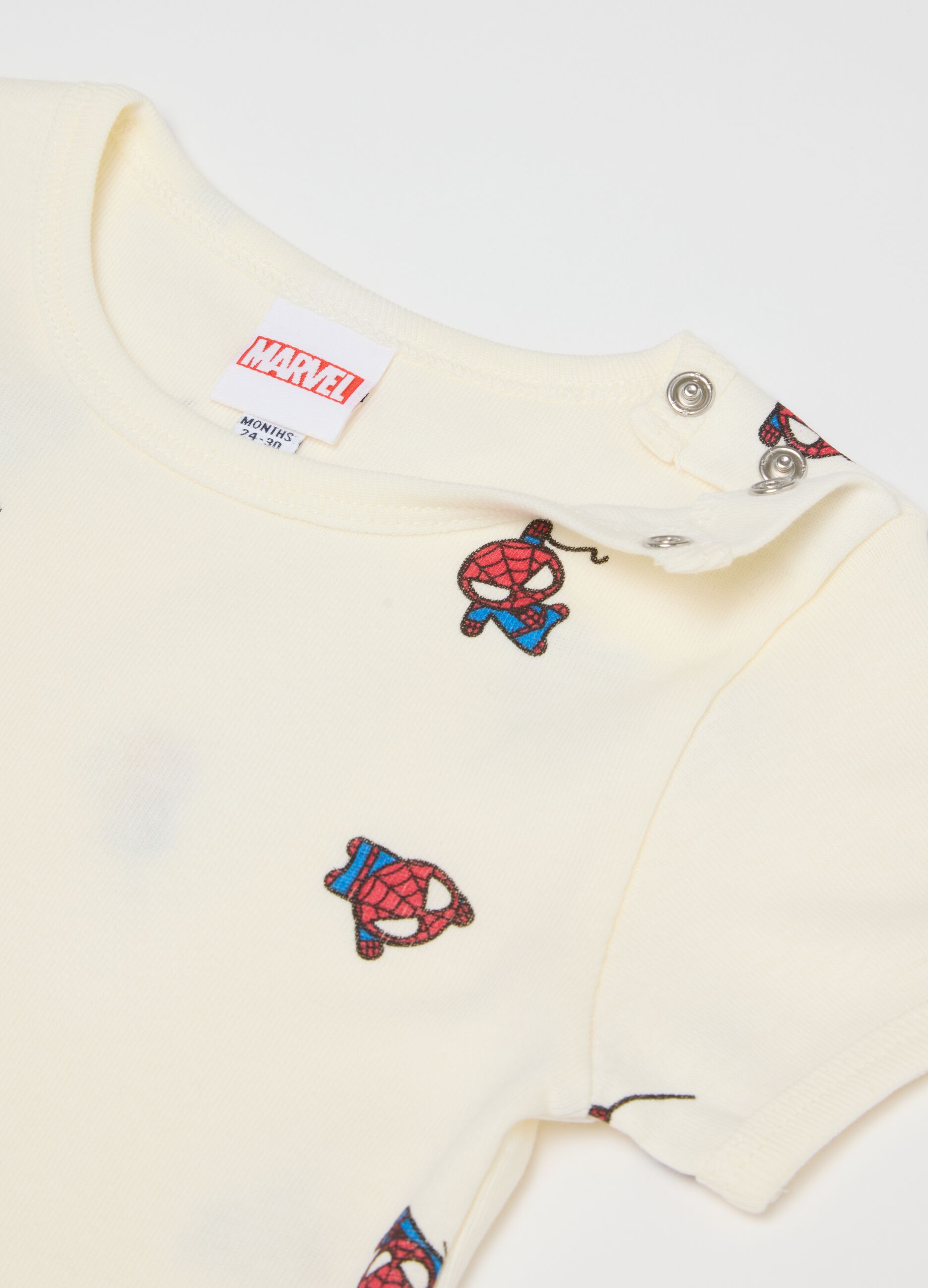 Baby beige cotton bodysuits twin pack with prints