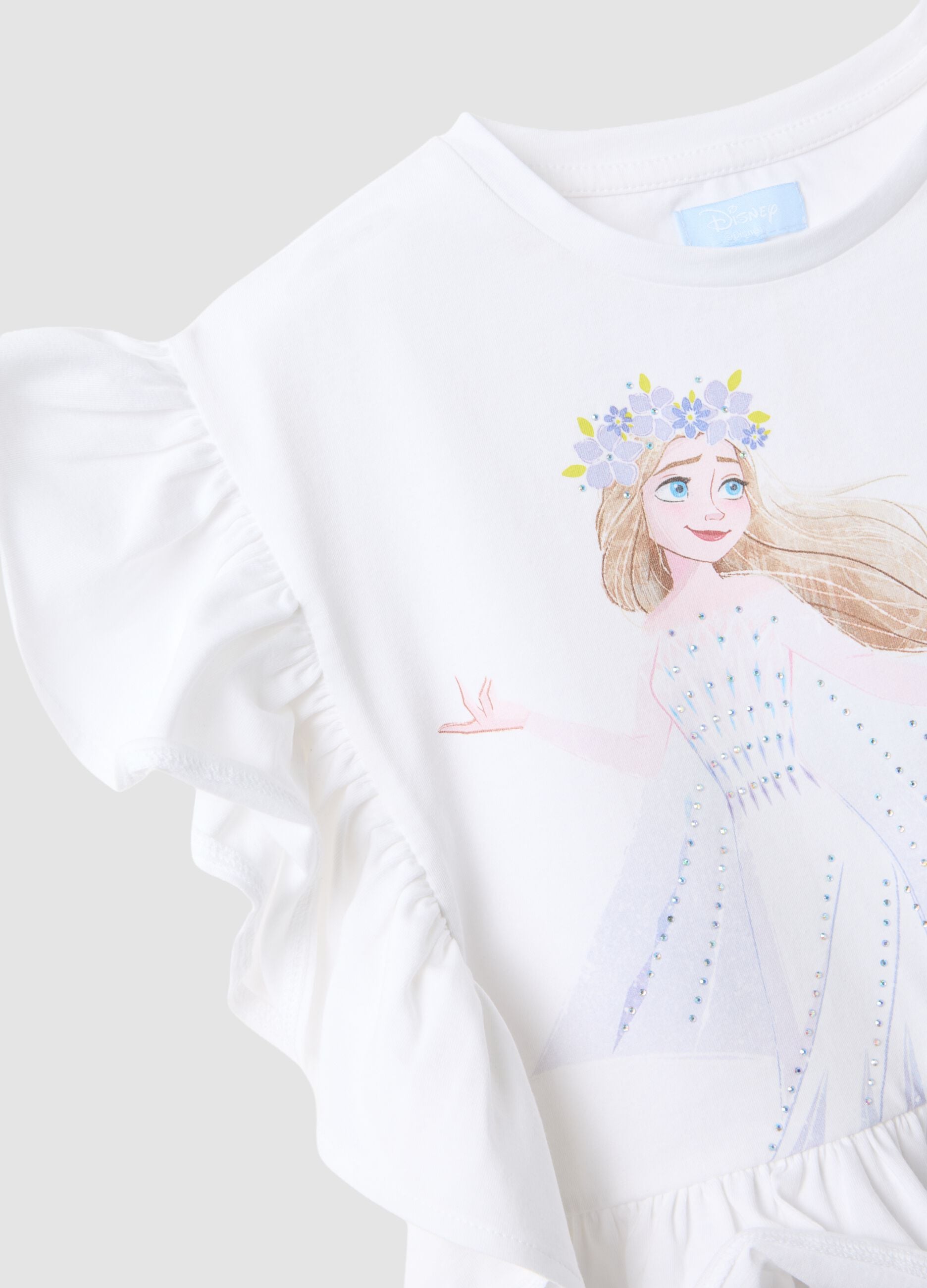 Girls&rsquo; multicolour stretch-cotton set with Frozen print