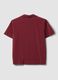 Red oversized short-sleeve shirt in viscose blend_1