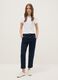 Slim fit blue cotton blend chino trousers_0