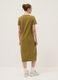 Green midi dress in stretch cotton with side slit_2