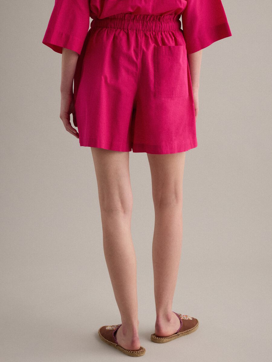 Pink 100% cotton shorts, regular fit_2