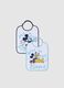 White Cotton Blend Bib Twin-Pack for Babies_0