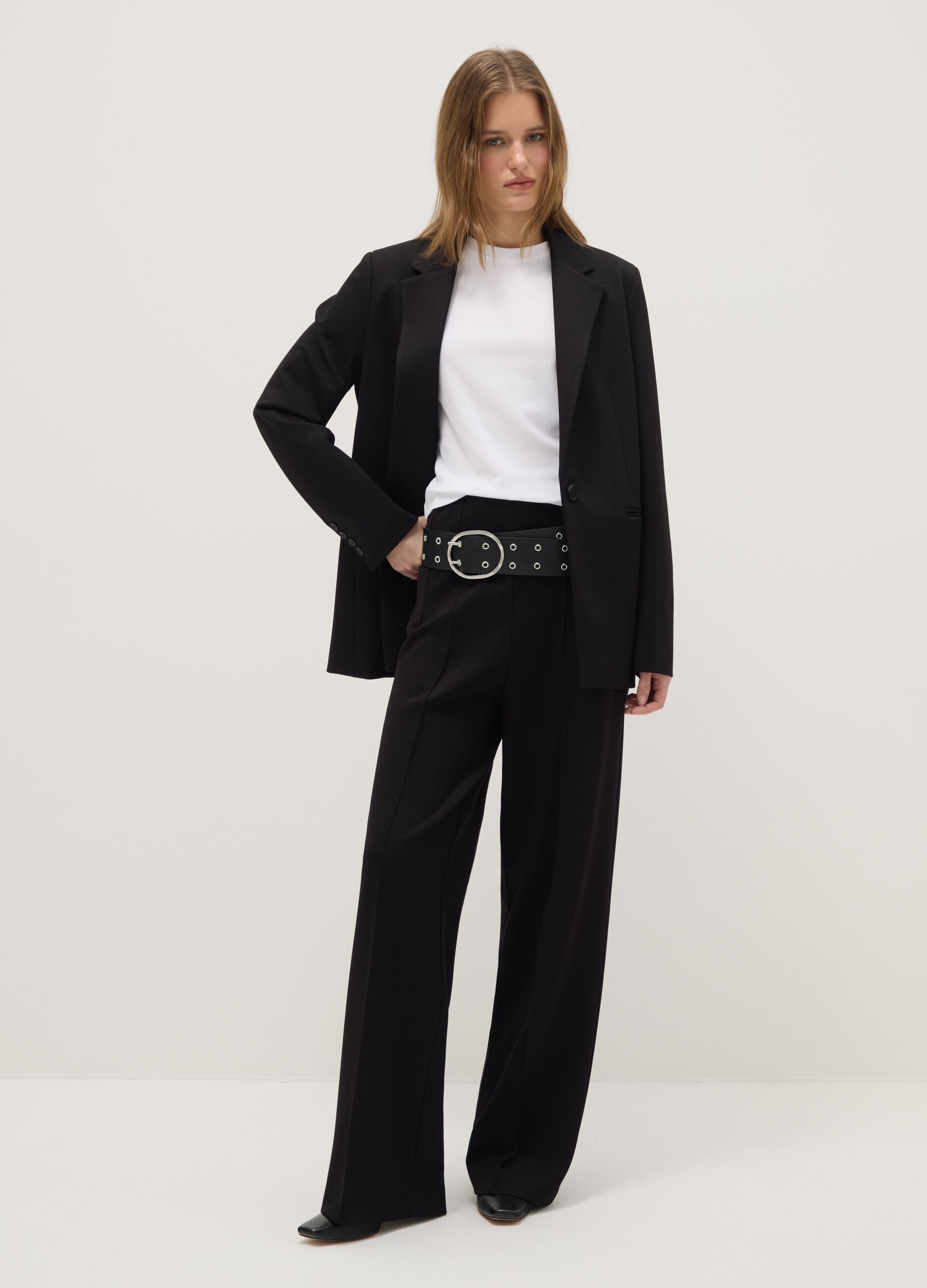 Regular Fit Black Single-Breasted Blazer