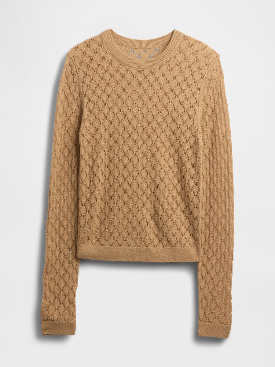Beige wool blend jumper_3