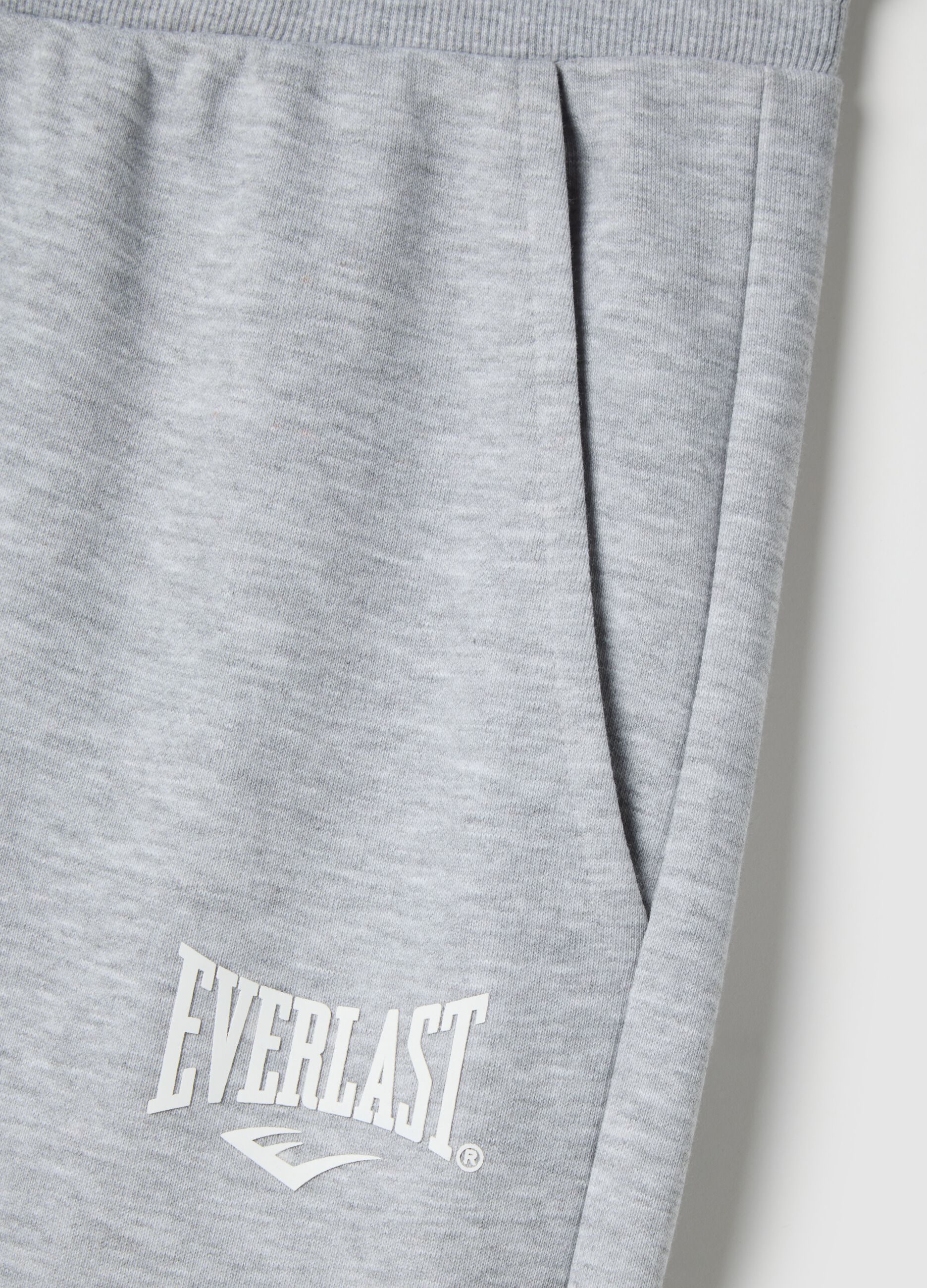 Grey cotton blend joggers regular fit with Everlast logo