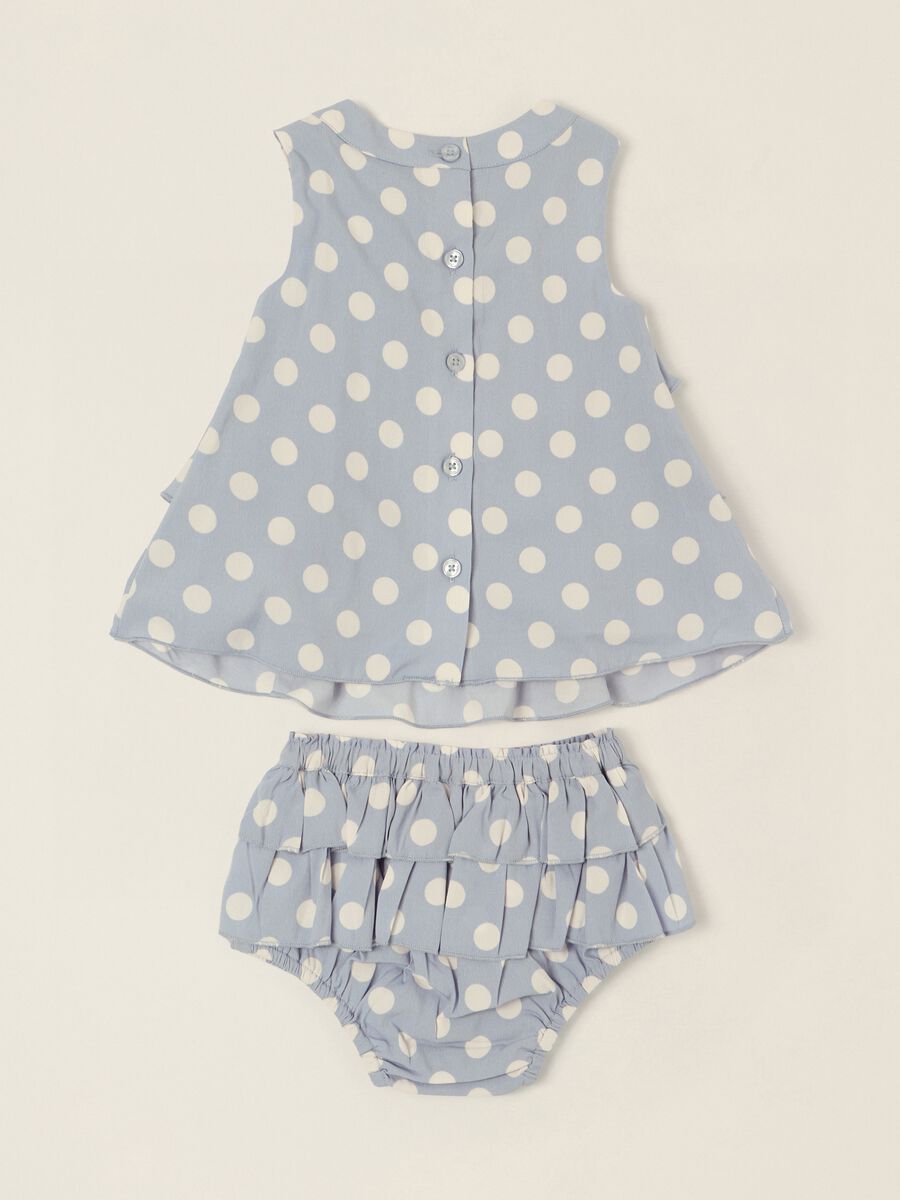Baby girl&rsquo;s blue polka-dot dress_1