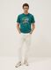 Green short-sleeve pure cotton T-shirt, regular fit_1