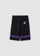 Children's black and purple regular fit shorts with Lakers print_4