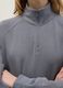 Grey regular fit modal blend sweatshirt with half zip_3