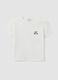 White pure cotton cropped T-shirt with graphic print, regular fit_0