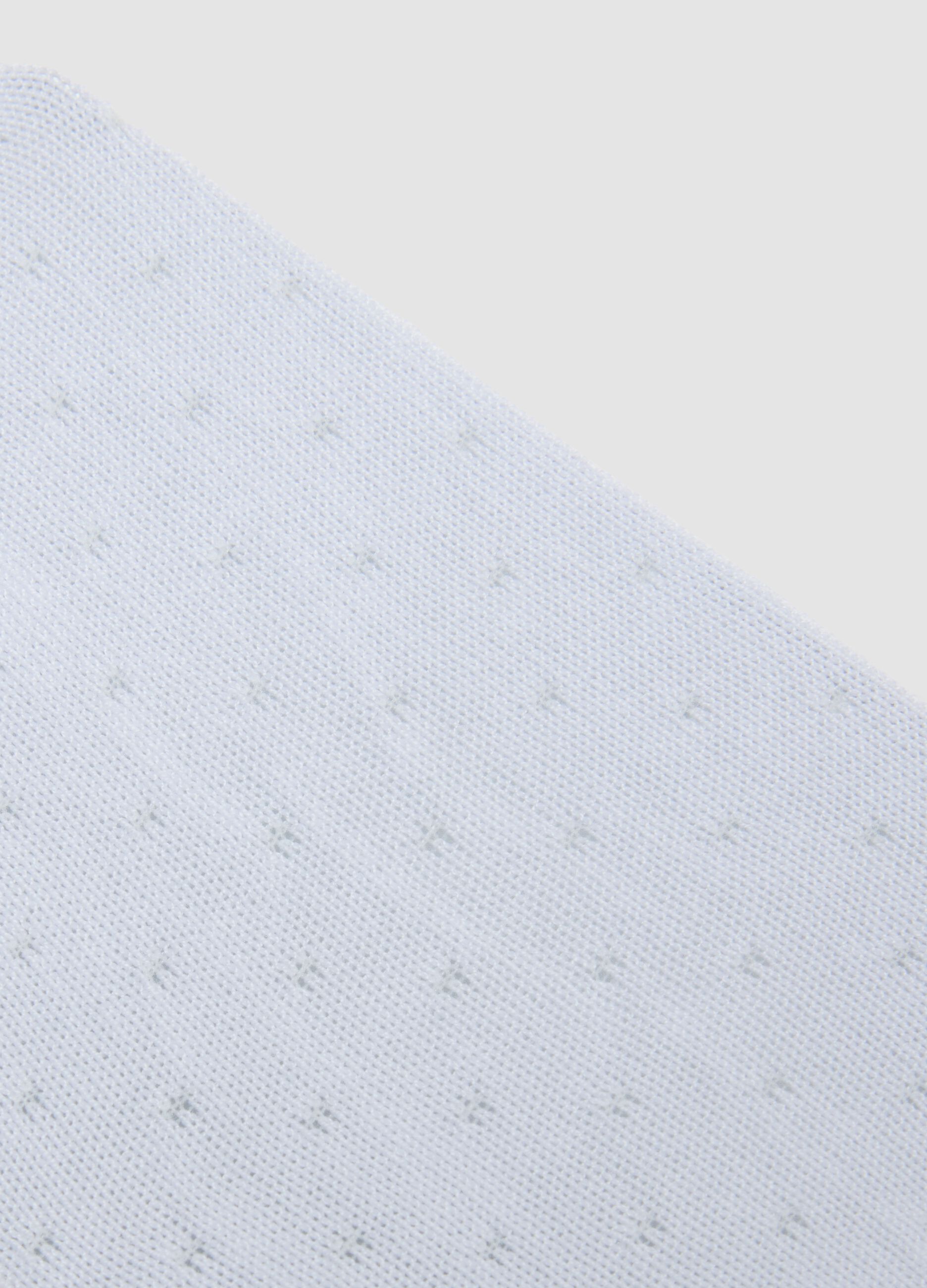 White Stretch Cotton Blend Tights for Baby Girls