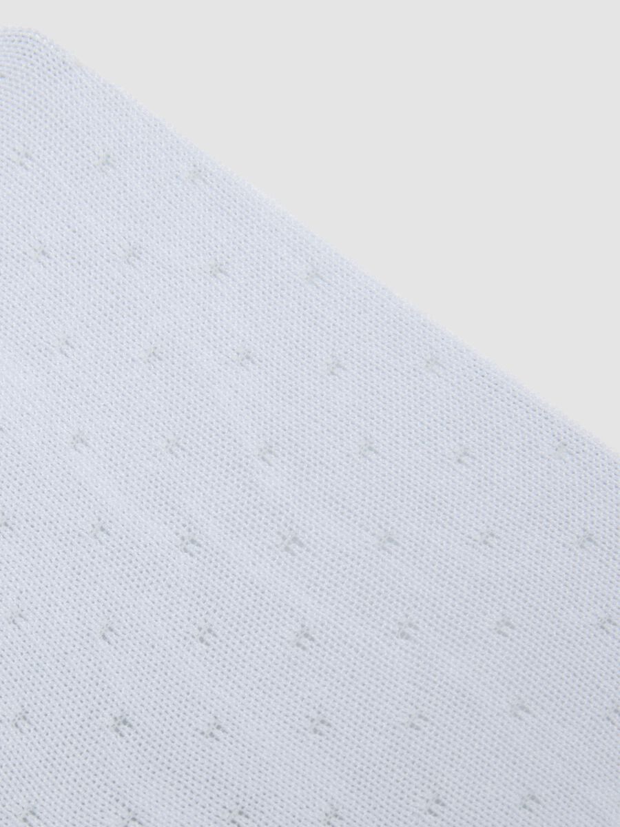 White Stretch Cotton Blend Tights for Baby Girls_2