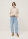 Beige Regular Fit Cable Knit Cardigan_1