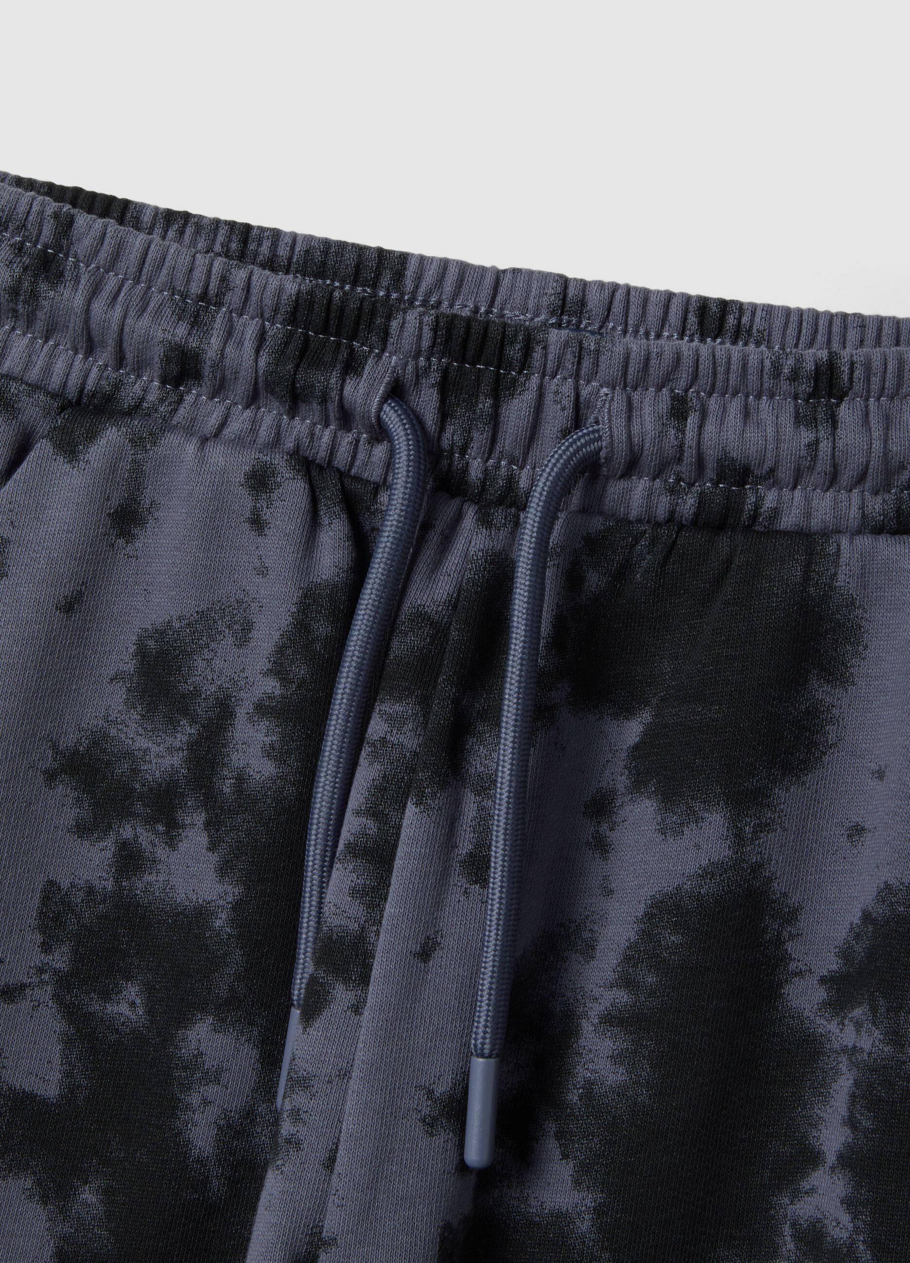 Kids' Regular Fit Multicolour Pure Cotton Tie-Dye Trousers