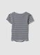 Girls&rsquo; fitted striped stretch-cotton T-shirt in multicolour_4