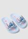 Blue sliders with transparent strap and character print_1