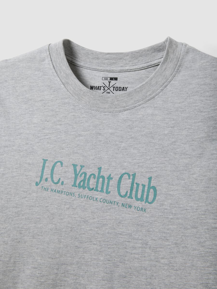 Grey cotton and viscose blend printed T-shirt_5