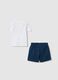 Boys' regular fit multicolour cotton shirt and short set_1