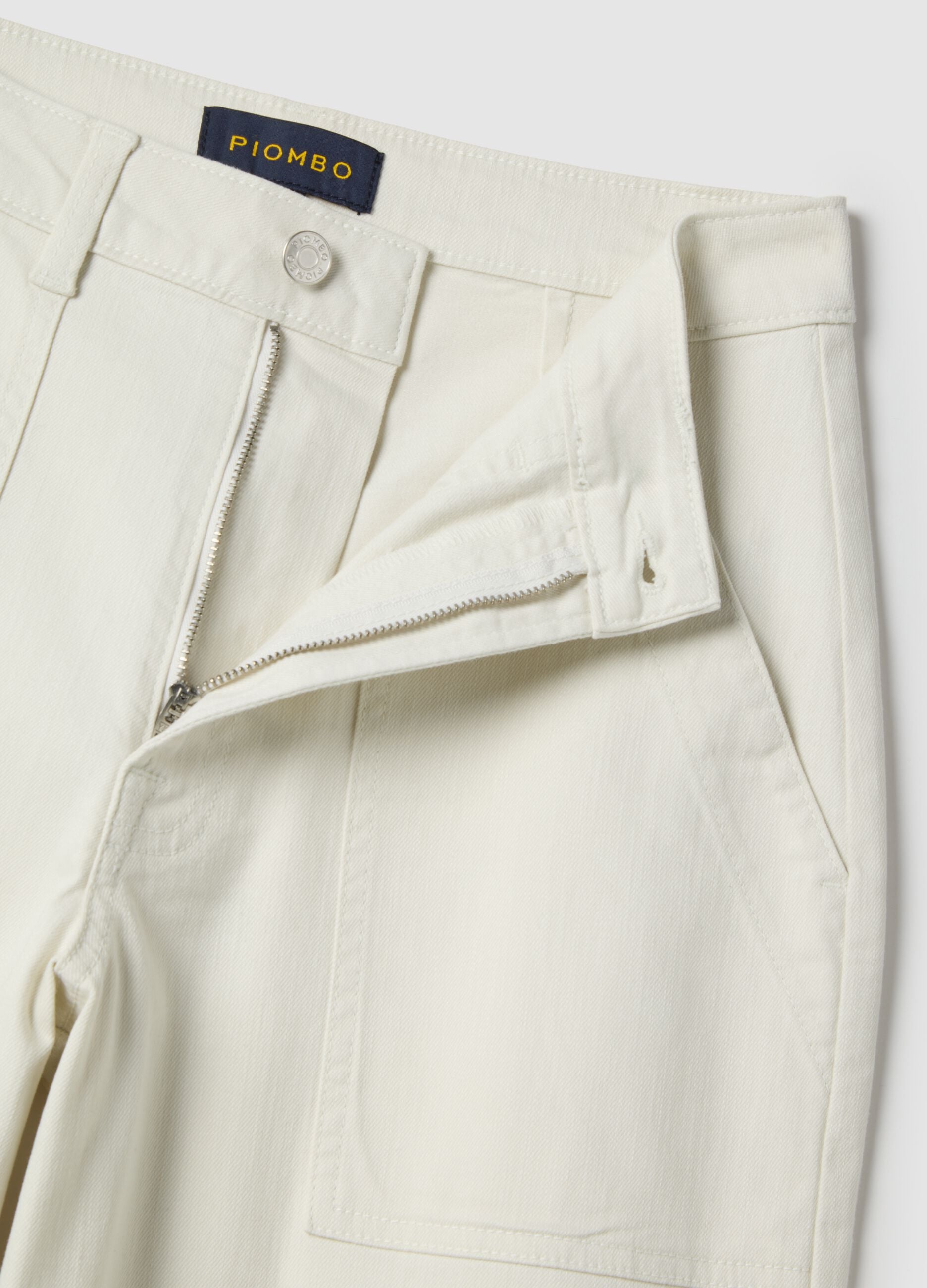White Stretch Cotton Chinos Regular Fit