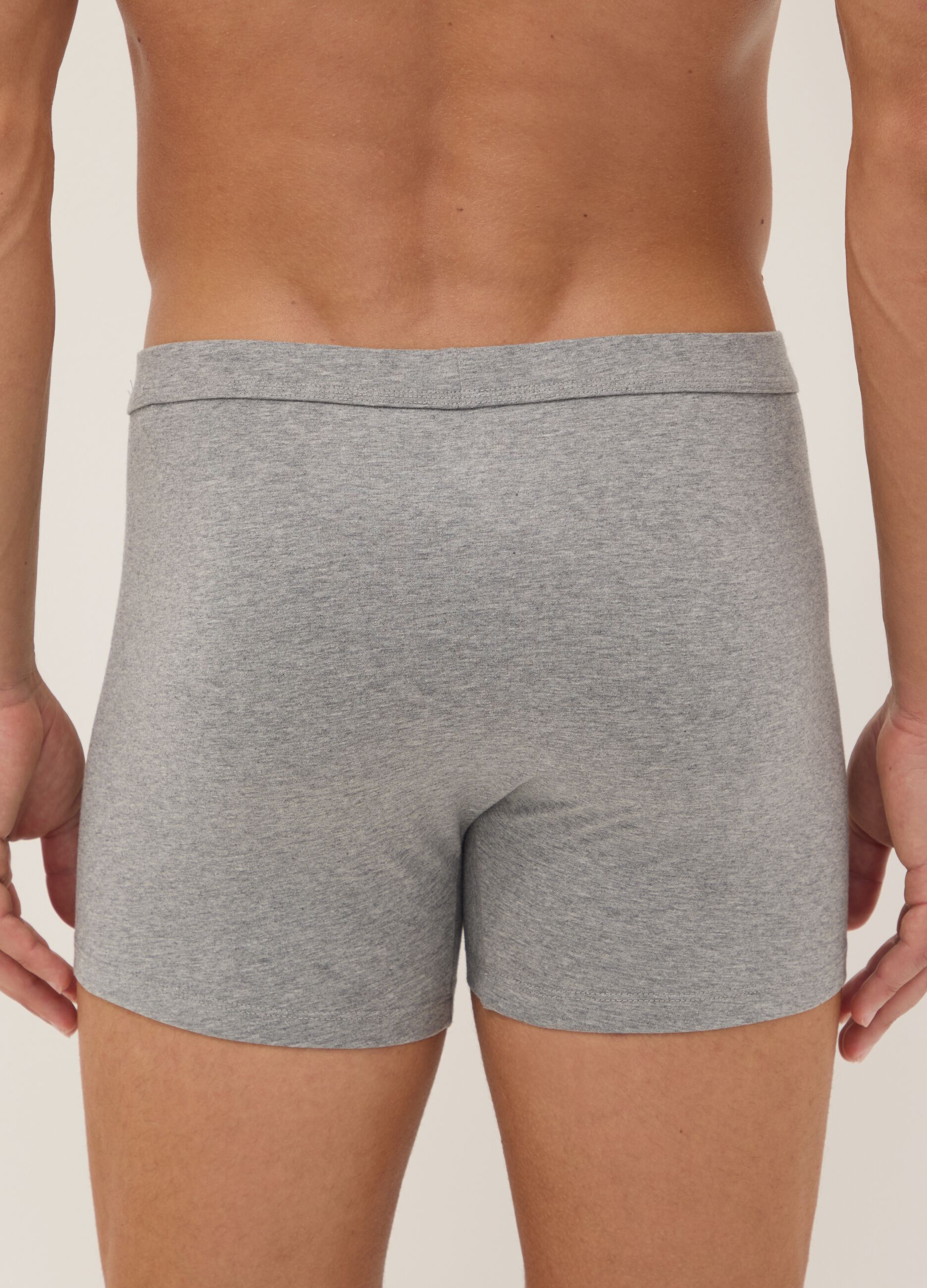 2-pack of grey midi Supima stretch cotton boxers