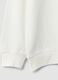 White relaxed-fit pure organic cotton sweatshirt with print for boys_3