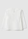 Girls&rsquo; white pure cotton regular-fit T-shirt with teddy bear motif_1