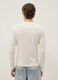 Beige pure cotton regular fit sweater with buttons_2