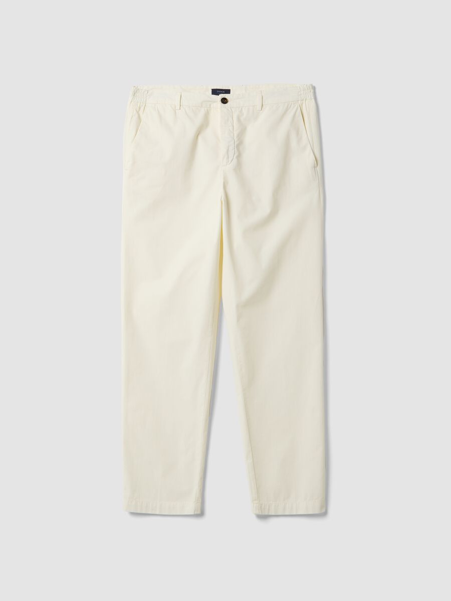 White cotton chino trousers, carrot fit_4