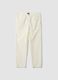 White cotton chino trousers, carrot fit_4