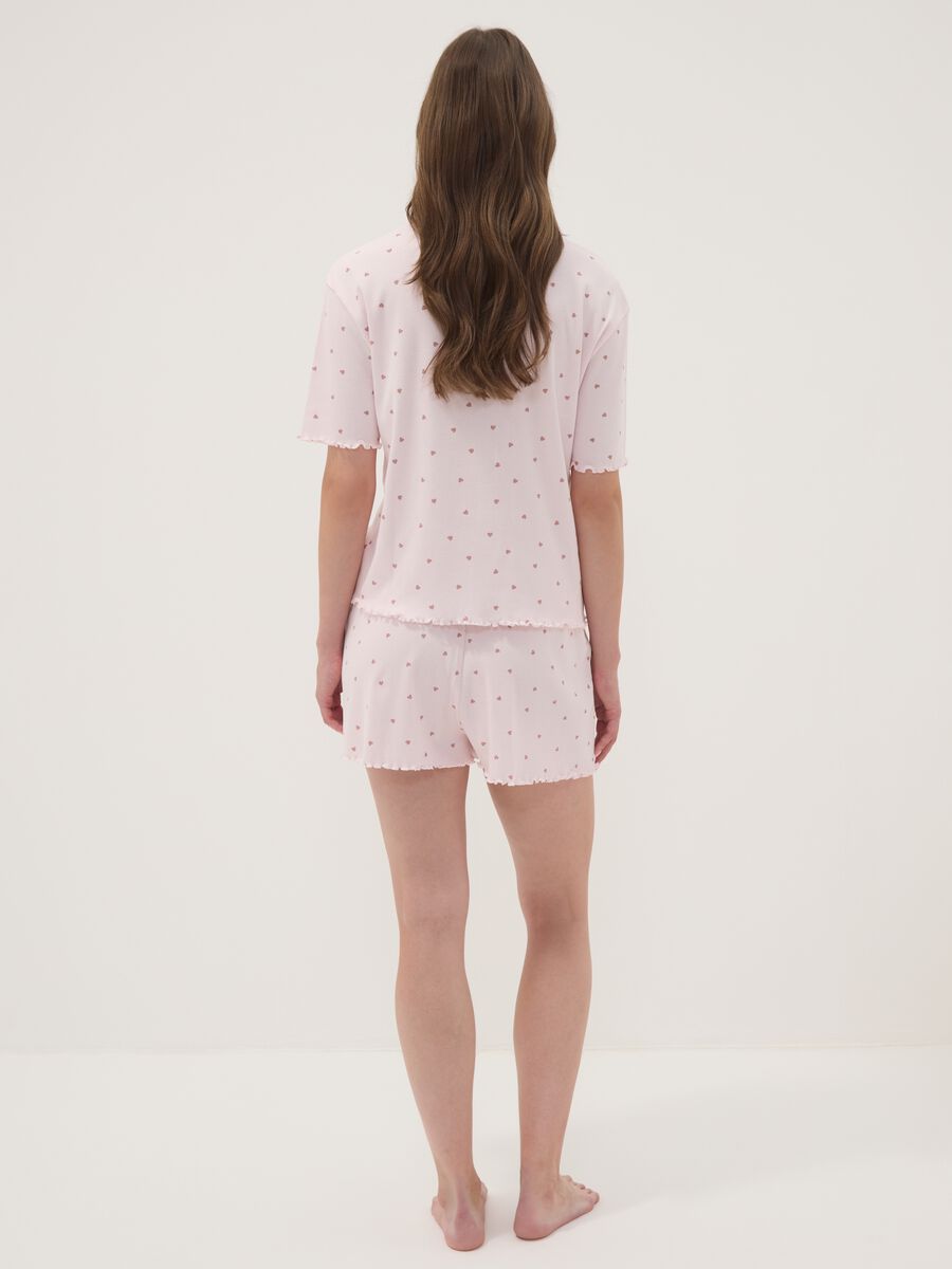 Pink organic cotton heart-print pyjamas_3