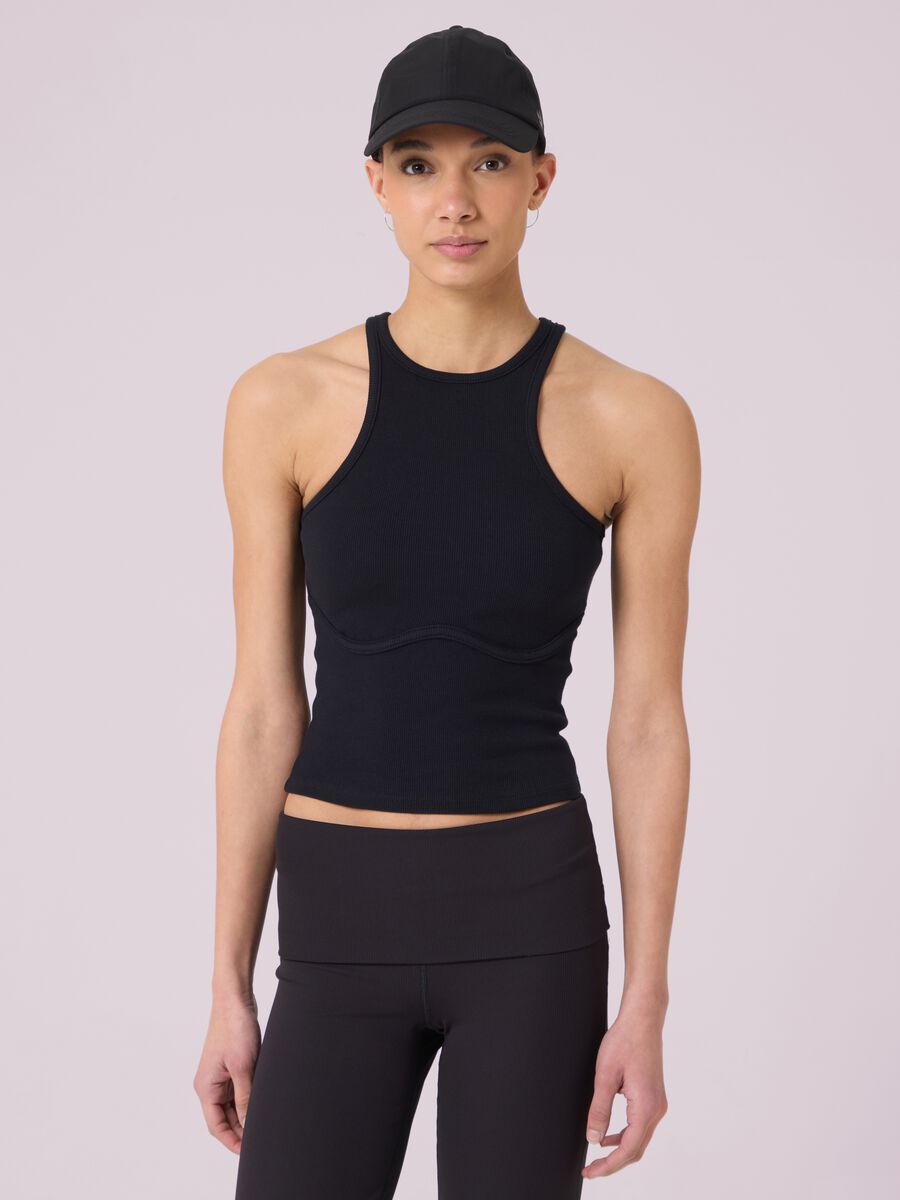 Ribbed Stretch Cotton Tank Top ALTAVIA STUDIO_1