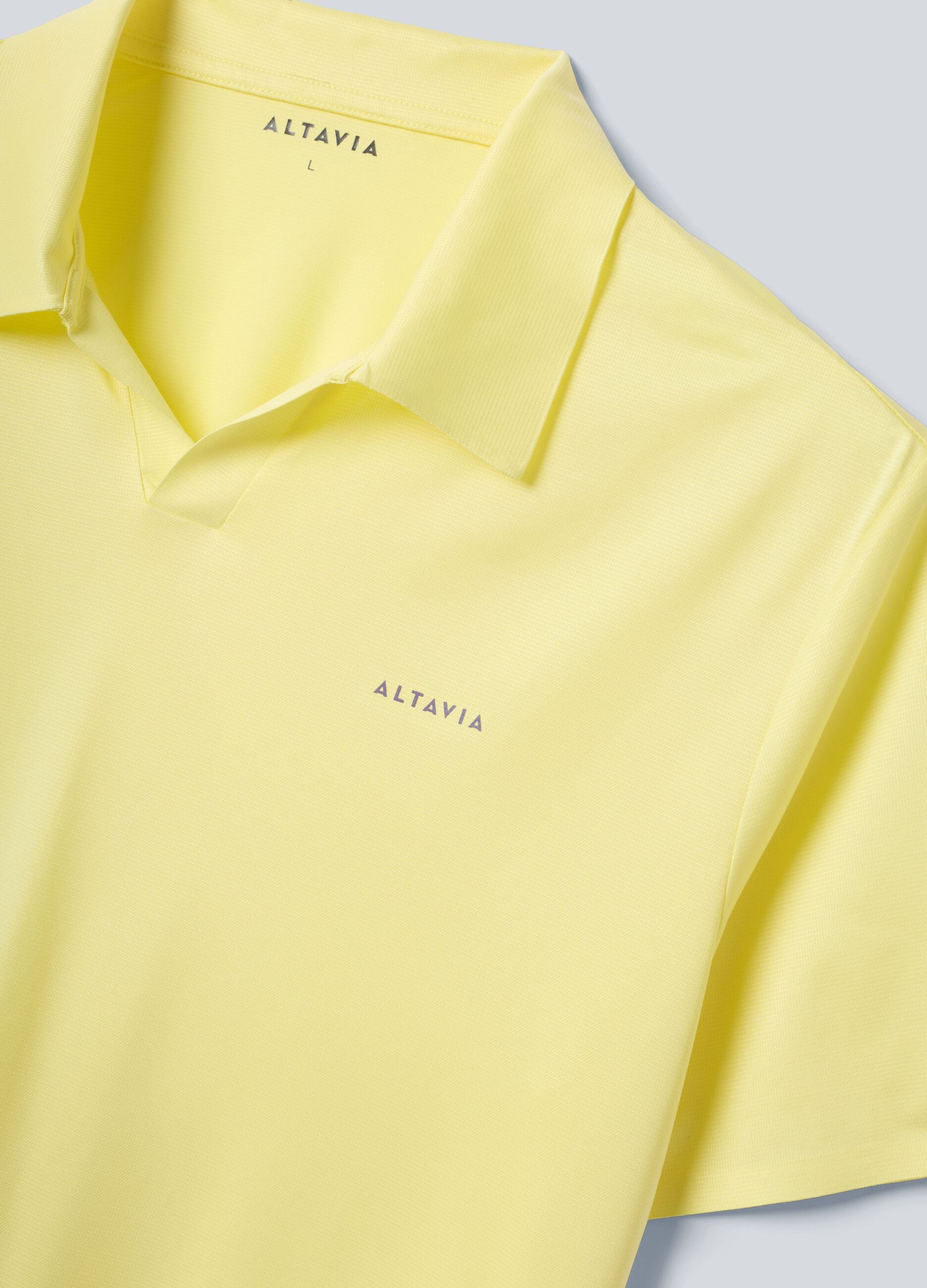Yellow ALTAVIA COURT stretch performance polo