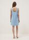 Light blue regular-fit dress in a viscose, cotton and linen blend_3