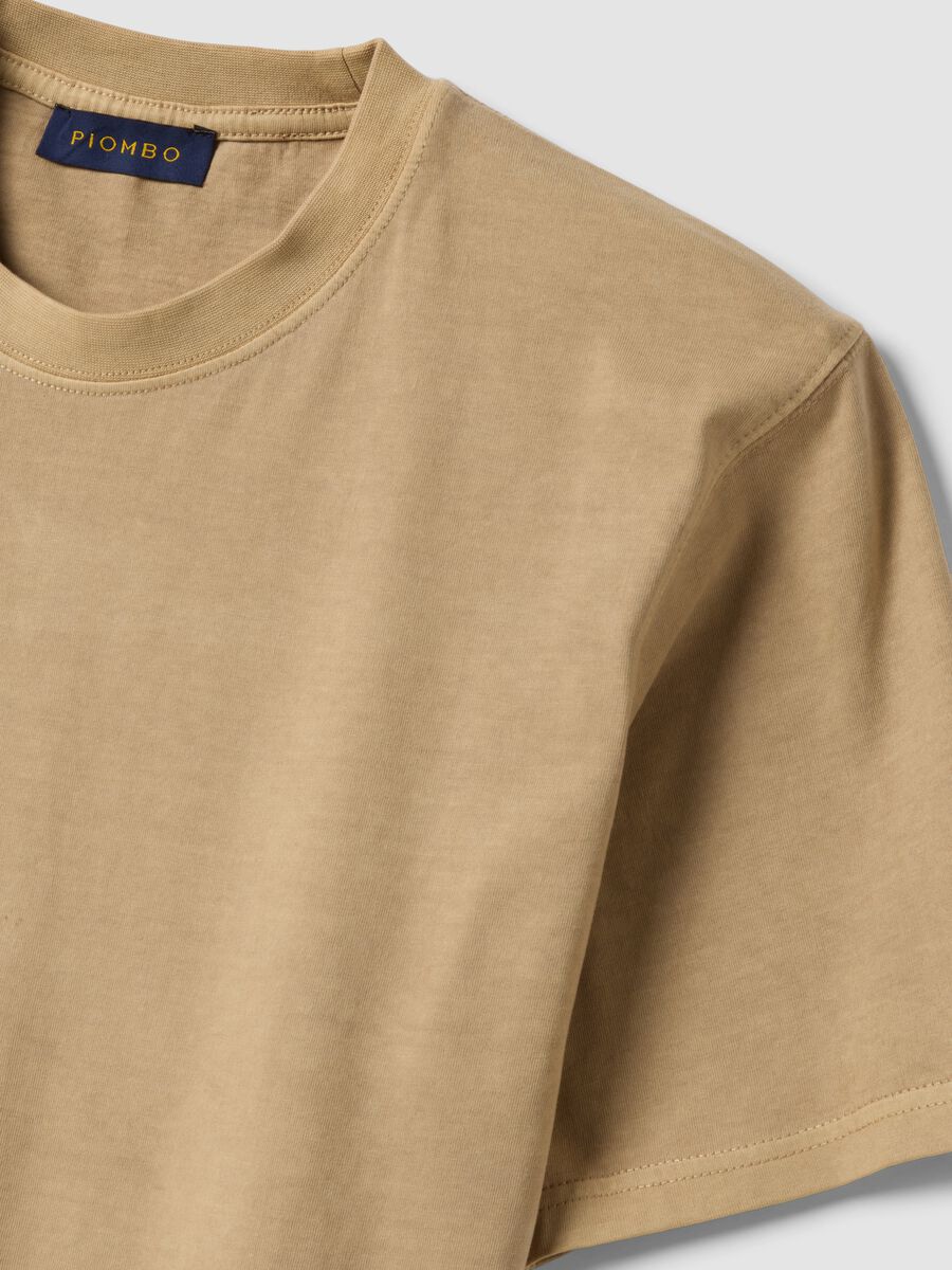 Beige pure cotton T-shirt relaxed fit_5