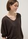 Maglia in misto modal marrone regular fit con design scintillante_0