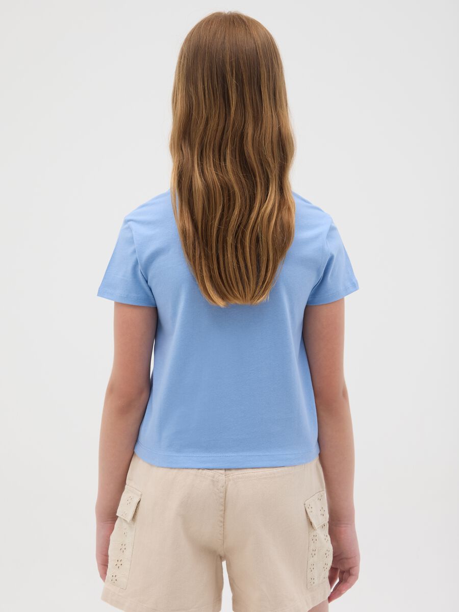 Girls&rsquo; multicoloured regular-fit T-shirt in 100% cotton with print_1