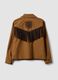 Brown pure cotton fringed shacket, regular fit_6