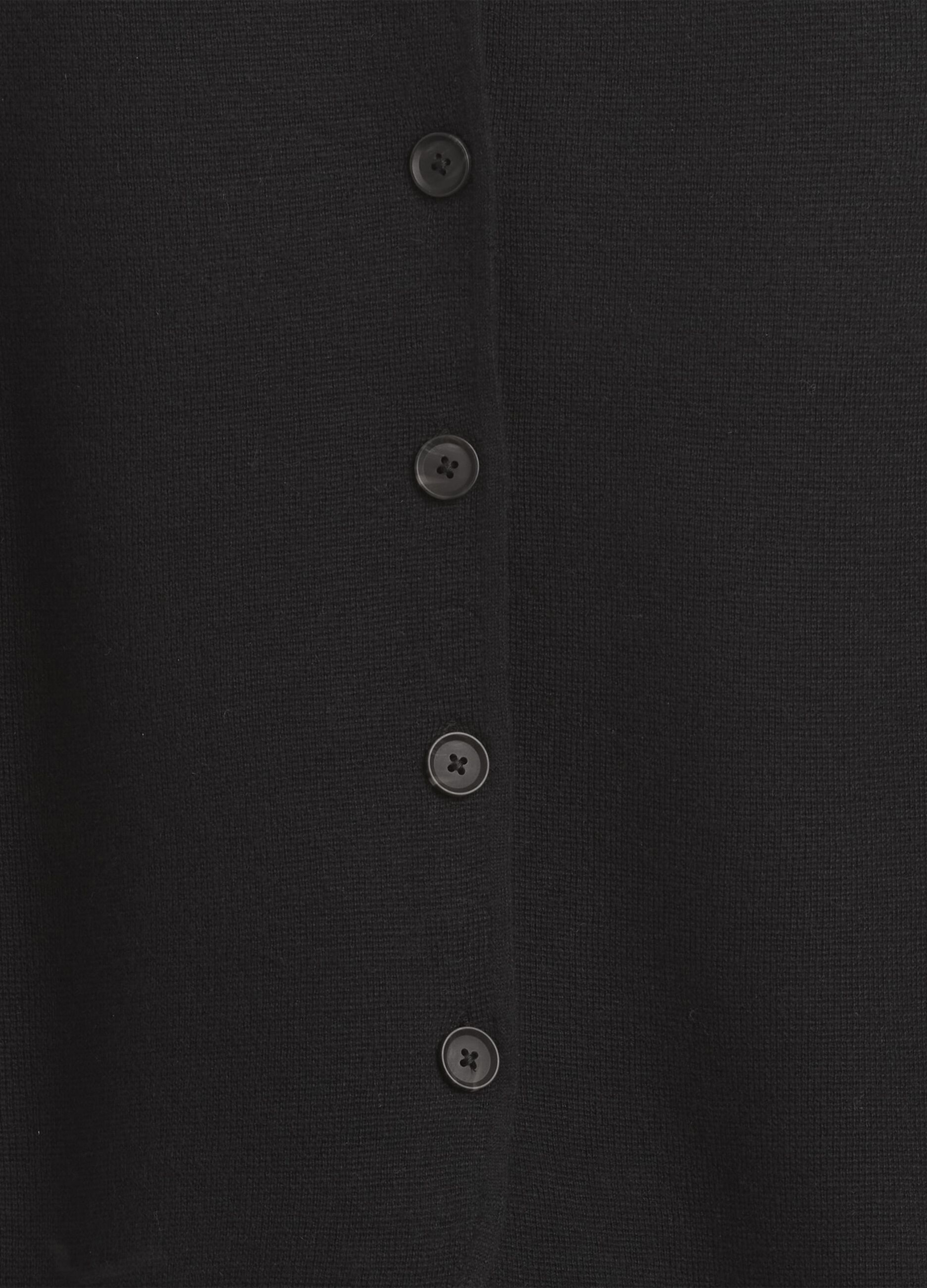 Black cotton blend waistcoat