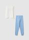 Multicolour pure cotton regular fit pyjamas for girls with print_1