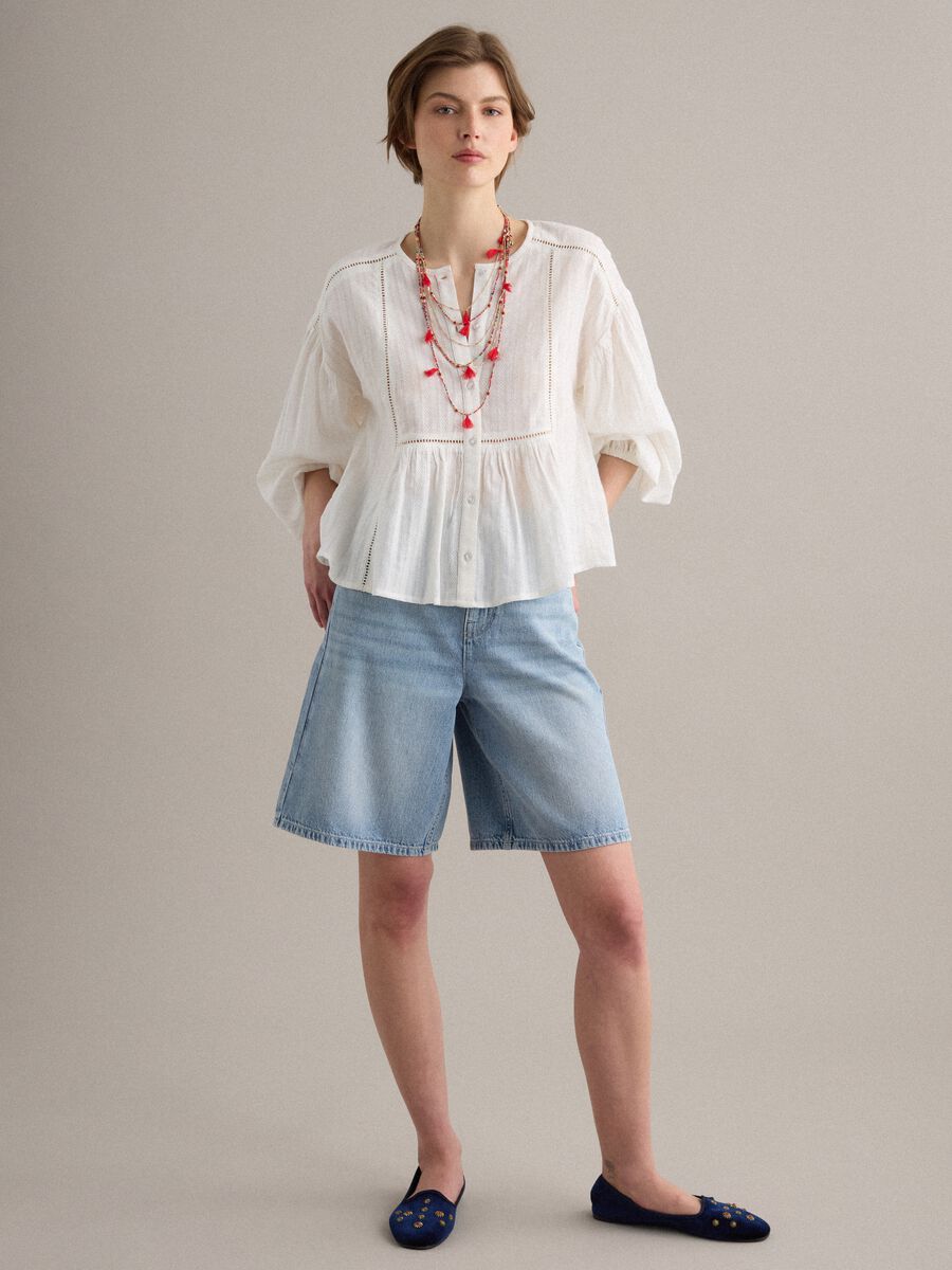 Multicolour necklace with red tassels_3