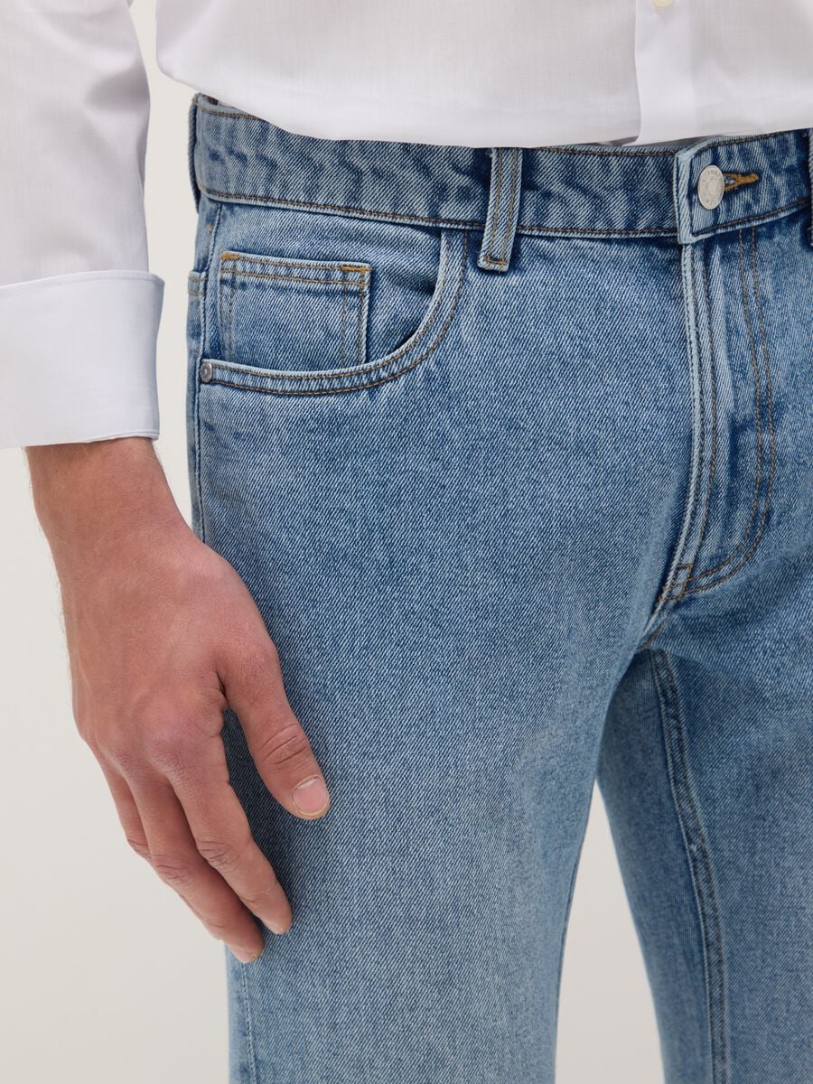 Slim fit blue denim jeans_3