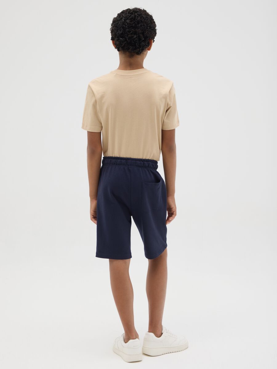 Boys&rsquo; blue shorts in 100% cotton with regular fit_1